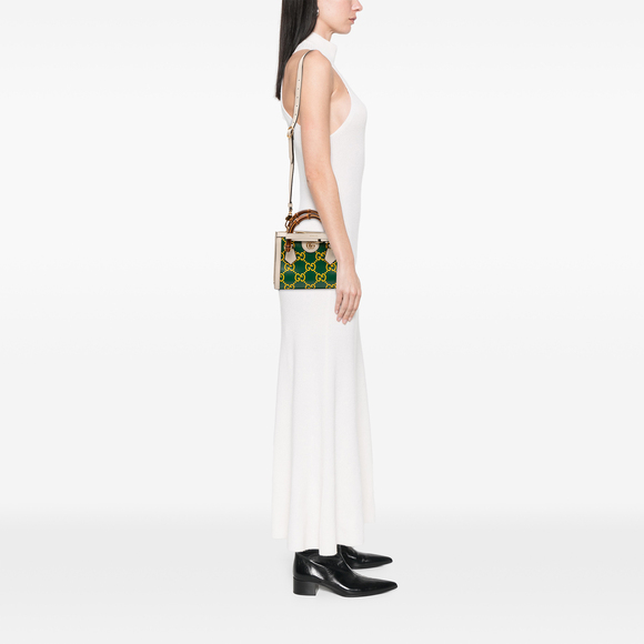 Pre-Loved Gucci Mini Leather Bamboo GG Diana Satchel - Picture 11 of 12